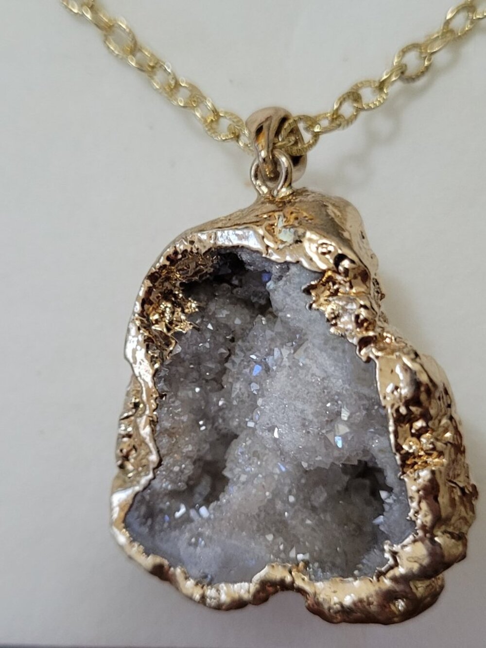 Stunning White Quartz Dipped in Gold